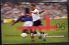 Great Britain 1996 European Football Championship £6.48 Prestige booklet complete and very fine, SG DX18, stamps on football, stamps on sport