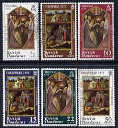 British Honduras 1970 Christmas perf set of 6 fine cds used SG 295-300, stamps on , stamps on  stamps on christmas, stamps on  stamps on arts, stamps on  stamps on botticelli