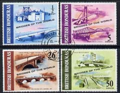 British Honduras 1971 Bridges of the World perf set of 4 fine cds used SG 320-23, stamps on bridges, stamps on civil engineering, stamps on scots, stamps on scotland