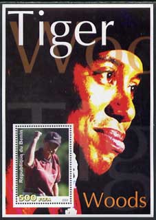 Benin 2003 Tiger Woods perf m/sheet unmounted mint, stamps on sport, stamps on golf