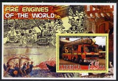 Liberia 2005 Fire Engines of the World #05 perf s/sheet unmounted mint, stamps on , stamps on  stamps on fire