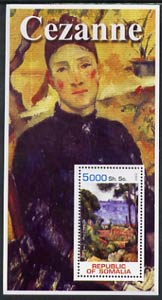 Somalia 2002 Cezanne Paintings perf s/sheet unmounted mint, stamps on , stamps on  stamps on arts, stamps on  stamps on cezanne