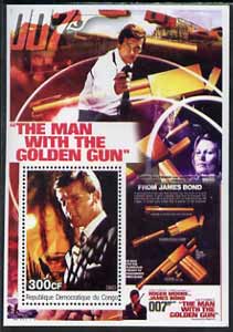 Congo 2003 James Bond Movies #09 - The Man With The Golden Gun perf s/sheet unmounted mint, stamps on , stamps on  stamps on movies, stamps on  stamps on films, stamps on  stamps on  spy , stamps on  stamps on cinena