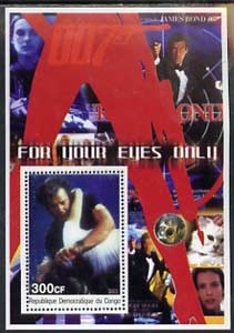 Congo 2003 James Bond Movies #12 - For Your Eyes Only perf s/sheet unmounted mint, stamps on , stamps on  stamps on movies, stamps on  stamps on films, stamps on  stamps on  spy , stamps on  stamps on cinena