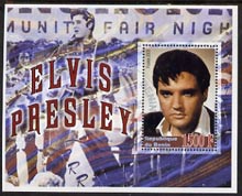 Benin 2005 Elvis Presley #02 perf m/sheet fine cto used, stamps on music, stamps on personalities, stamps on elvis, stamps on entertainments, stamps on films, stamps on cinema