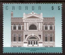 Canada 1991-96 Public Library $5 unmounted mint SG1481, stamps on libraries, stamps on education, stamps on architecture