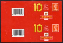 Great Britain 1990 Penny black Anniversary £2 window booklet cover (Mark 5) in uncut vert proof pair - Harrison printing, stamps on stamp on stamp, stamps on stamponstamp