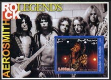 Somalia 2002 Rock Legends - Aerosmith perf s/sheet unmounted mint, stamps on , stamps on  stamps on music, stamps on  stamps on pops, stamps on  stamps on 