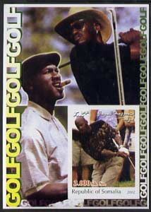 Somalia 2002 Golf #2 imperf s/sheet unmounted mint, stamps on , stamps on  stamps on sport, stamps on  stamps on golf