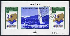 Hungary 1974 Conference for Security & Co-operation in Europe, imperf m/sheet fine used with special cancel, Mi BL103B, stamps on europa, stamps on 