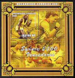 Mozambique 2001 Sydney Olympics perf s/sheet #2 showing Serena Williams (Tennis) cto used, stamps on , stamps on  stamps on olympics, stamps on  stamps on tennis, stamps on  stamps on 