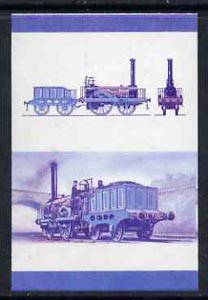 Bernera 1983 Locomotives #2 (Dublin & Kingstown Railway) 30p se-tenant imperf proof pair in magenta & blue only, unmounted mint, stamps on railways