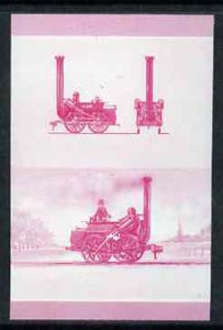 Bernera 1983 Locomotives #2 (Canterbury & Whitstable Rly) 1 se-tenant imperf proof pair in magenta only, unmounted mint. NOTE - this item has been selected for a special offer with the price significantly reduced, stamps on railways
