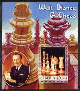 Liberia 2005 Walt Disney & Chess #1 perf s/sheet unmounted mint, stamps on , stamps on  stamps on chess, stamps on  stamps on disney