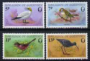 Guernsey 1978 Birds perf set of 4 unmounted mint SG 169-72, stamps on birds, stamps on 