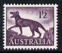 Australia 1962 Tasmanian Tiger 1s2d (SG 321) unmounted mint*, stamps on cats  