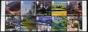 Great Britain 2006 A British Journey - England se-tenant block of 10 unmounted mint SG 2597a, stamps on tourism, stamps on lighthouses, stamps on cathedrals