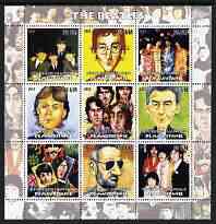 Mauritania 2003 The Beatles perf sheetlet containing 9 values unmounted mint, stamps on , stamps on  stamps on entertainments, stamps on  stamps on music, stamps on  stamps on pops, stamps on  stamps on personalities, stamps on  stamps on beatles