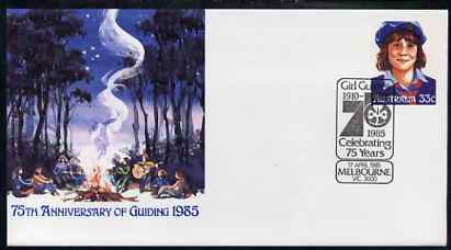 Australia 1985 75th Anniversary of Guiding 33c postal stationery envelope with special illustrated first day cancellation