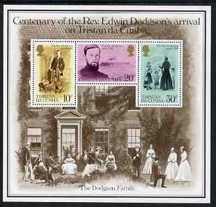 Tristan da Cunha 1981 Cent of Rev Edwin Dodgson's Arrival m/sheet unmounted mint, SG MS 303, stamps on , stamps on  stamps on personalities, stamps on  stamps on literature, stamps on  stamps on lewis carroll