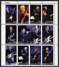 Bashkortostan 2000 Sting perf sheetlet containing 12 values unmounted mint, stamps on music, stamps on pops, stamps on personalities, stamps on rock