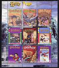 Dnister Moldavian Republic (NMP) 2001 Harry Potter #2 perf sheetlet containing set of 9 values (limited numbered edition of 400 in vert format) unmounted mint, stamps on , stamps on  stamps on personalities, stamps on  stamps on entertainments, stamps on  stamps on films, stamps on  stamps on cinema, stamps on  stamps on fantasy