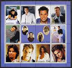 Kamchatka Republic 2000 Ricky Martin perf sheetlet containing 12 values unmounted mint, stamps on , stamps on  stamps on music, stamps on  stamps on pops, stamps on  stamps on personalities, stamps on  stamps on films, stamps on  stamps on cinema