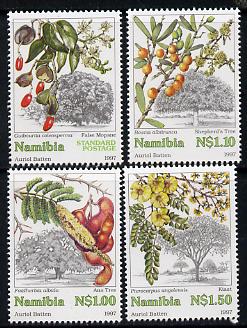 Namibia 1997 Trees perf set of 4 unmounted mint, SG 740-43*, stamps on , stamps on  stamps on trees