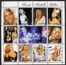 Udmurtia Republic 2003 Sarah Michelle Gellar (Buffy the Vampire Slayer) perf sheetlet containing 12 values unmounted mint, stamps on , stamps on  stamps on women, stamps on  stamps on entertainments, stamps on  stamps on  tv , stamps on  stamps on 