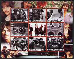 Chakasia 2003 The Beatles perf sheetlet containing set of 9 values unmounted mint, stamps on , stamps on  stamps on personalities, stamps on  stamps on entertainments, stamps on  stamps on music, stamps on  stamps on pops, stamps on  stamps on beatles