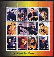 Tatarstan Republic 2000 Jean Claude Van Damme perf sheetlet containing set of 12 values unmounted mint, stamps on , stamps on  stamps on films, stamps on  stamps on movies, stamps on  stamps on cinema, stamps on  stamps on entertainments, stamps on  stamps on personalities, stamps on  stamps on 