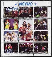 Amurskaja Republic 2000 N-Sync perf sheetlet containing 12 values unmounted mint, stamps on , stamps on  stamps on music, stamps on  stamps on personalities, stamps on  stamps on pops, stamps on  stamps on rock