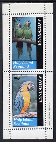 Eynhallow 1981 Parrots #01 perf set of 2 values (40p & 60p) unmounted mint, stamps on , stamps on  stamps on birds  parrots