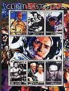 Congo 2005 Clint Eastwood perf sheetlet containing set of 6 values unmounted mint, stamps on , stamps on  stamps on personalities, stamps on  stamps on films, stamps on  stamps on cinema, stamps on  stamps on entertainments, stamps on  stamps on movies, stamps on  stamps on boxing