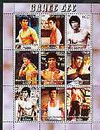 Congo 2005 Bruce Lee perf sheetlet containing set of 9 values unmounted mint, stamps on , stamps on  stamps on films, stamps on  stamps on cinema, stamps on  stamps on movies, stamps on  stamps on entertainments, stamps on  stamps on personalities, stamps on  stamps on martial arts, stamps on  stamps on 