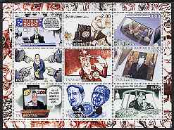 Tadjikistan 2000 Election 2000 (USA) perf sheetlet containing 9 values unmounted mint, stamps on constitutions, stamps on americana, stamps on us presidents, stamps on 