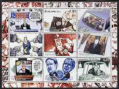 Tadjikistan 2000 Election 2000 (USA) perf sheetlet containing 9 values unmounted mint, stamps on , stamps on  stamps on constitutions, stamps on  stamps on americana, stamps on  stamps on us presidents, stamps on  stamps on 