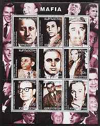 Kyrgyzstan 2000 Mafia perf sheetlet containing 9 values unmounted mint, stamps on , stamps on  stamps on entertainments, stamps on  stamps on personalities, stamps on  stamps on music, stamps on  stamps on mafia, stamps on  stamps on sinatra