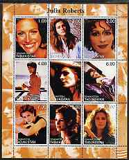 Tadjikistan 2000 Julia Roberts perf sheetlet containing 9 values unmounted mint