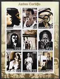 Benin 2002 Photographic Art by Anton Corbijn imperf sheet containing 9 values, unmounted mint, stamps on arts, stamps on women, stamps on nudes, stamps on 