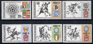 Czechoslovakia 1970 Mexico World Cup Football Championships set of 6 unmounted mint, SG1907-12, stamps on , stamps on  stamps on football, stamps on  stamps on sport