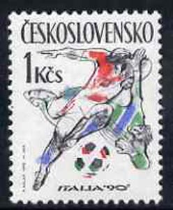 Czechoslovakia 1990 World Cup Football Championships, Italy unmounted mint SG3024*, stamps on , stamps on  stamps on football, stamps on  stamps on sport