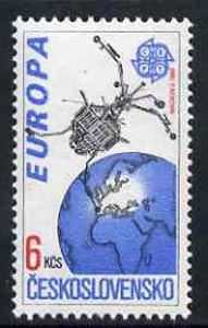 Czechoslovakia 1991 Europa -  Europe in Space 6k unmounted mint, SG3059, stamps on europa, stamps on space, stamps on maps
