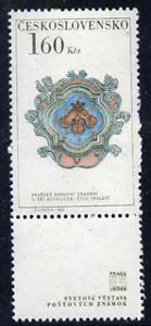 Czechoslovakia 1969 Three Violins insignia 1k60 unmounted mint, from Stamp Ex (4th Issue), SG1752, stamps on music