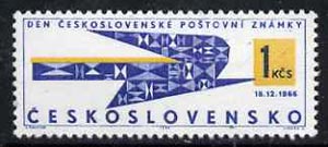 Czechoslovakia 1966 Stamp Day - Carrier Pigeon, unmounted mint, SG1624, stamps on , stamps on  stamps on postal, stamps on  stamps on birds