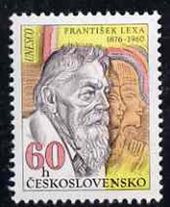 Czechoslovakia 1976 Frantisek Lexa (Egyptologist) birth centenary 60h unmounted mint, from Celebrities Anniversaryarsaries set, SG2264