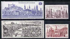 Czechoslovakia 1967 International Tourist Year set of 4 unmounted mint, SG1628-31, stamps on tourism, stamps on music, stamps on bridges