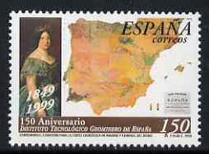 Spain 1999 150th Anniversary of Spanish Technical Institute of Geology & Mining unmounted mint, SG3587, stamps on , stamps on  stamps on mining, stamps on  stamps on maps