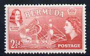 Bermuda 1953-62 Sir George Summers & 'Sea Venture'  2.5d unmounted mint, SG 139, stamps on ships