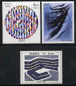 France 1980 Philatelic Creations set of 3 abstract designs  unmounted mint, SG2346-48, stamps on , stamps on  stamps on arts, stamps on  stamps on 